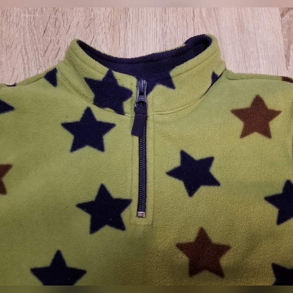 2010 vguc Hanna Andersson 100 4T green-zip star fleece WARM with YKK zipper - Picture 5 of 8